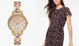  Shop Authentic Michael Kors Sofie Crystals Mother of Pearl Pink Dial Two Tone Steel Strap Watch For Women - MK4344 - Luxxuri