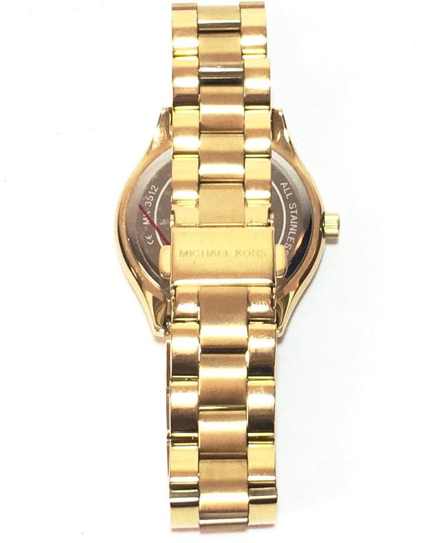  Shop Authentic Michael Kors Mini Runway Slim Gold Dial Gold Steel Strap Watch for Women - MK3512 - Luxxuri