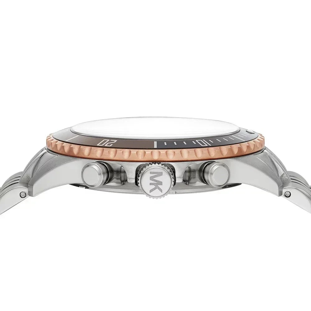  Shop Authentic Michael Kors Bayville Chronograph Black Dial Silver Steel Strap Watch For Men - MK8725 - Luxxuri