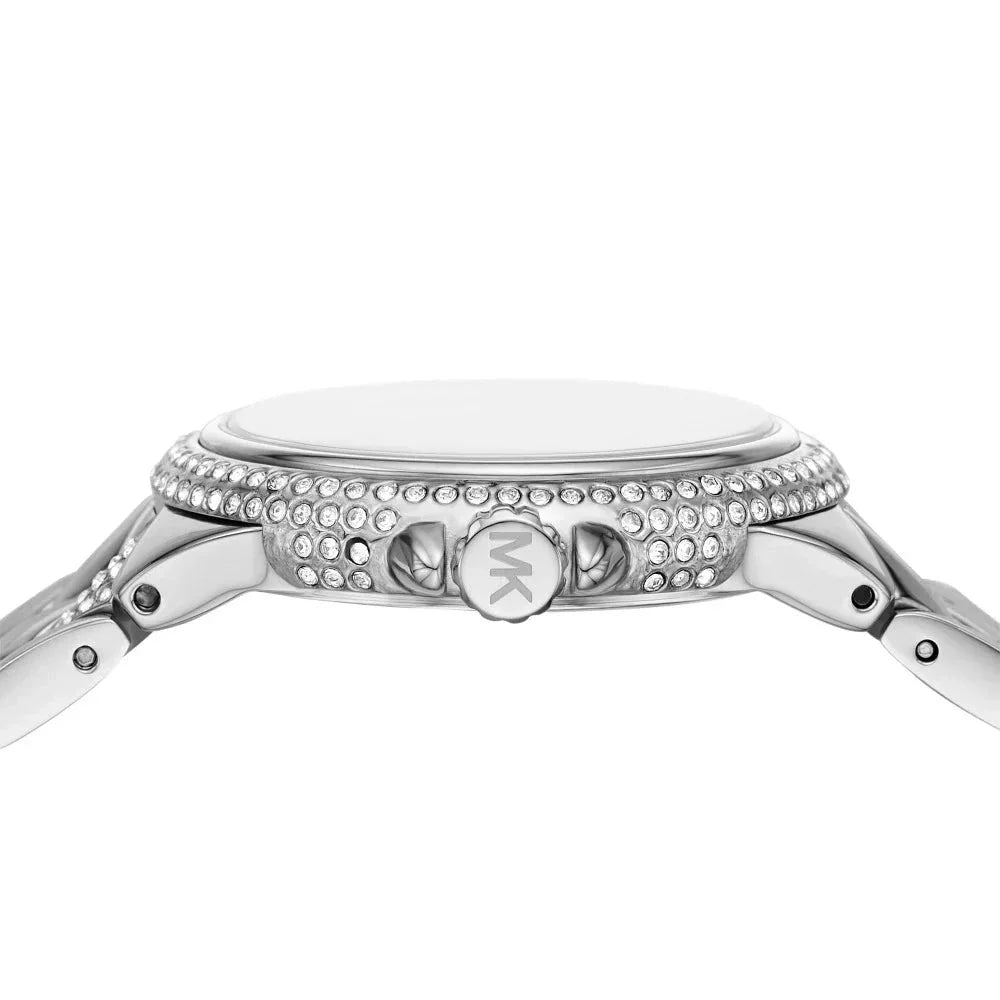  Shop Authentic Michael Kors Camille Pave Crystals Silver Dial Silver Steel Strap Watch for Women - MK4804 - Luxxuri