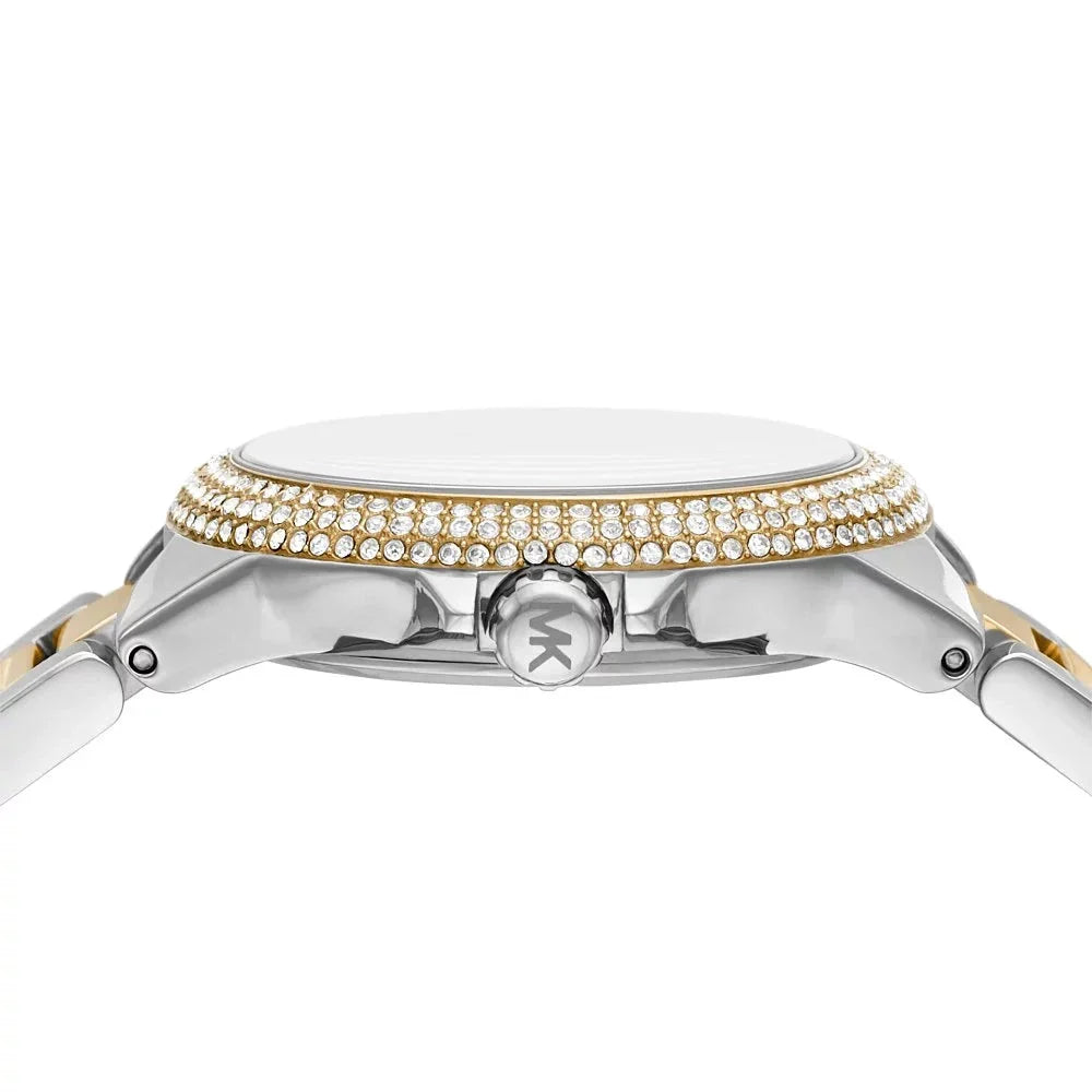  Shop Authentic Michael Kors Camille Multifunction Silver Dial Two Tone Steel Strap Watch For Women - MK6982 - Luxxuri