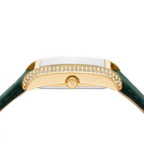  Shop Authentic Michael Kors Emery Quartz Diamonds Green Dial Green Leather Strap Watch For Women - MK4697 - Luxxuri