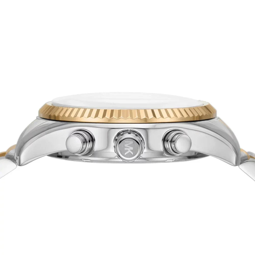  Shop Authentic Michael Kors Lexington Chronograph Blue Dial Two Tone Steel Strap Watch For Women - MK7218 - Luxxuri