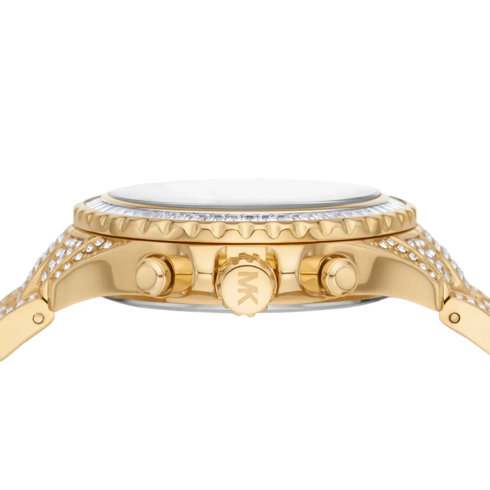  Shop Authentic Michael Kors Everest Chronograph Crystals Gold Dial Gold Steel Strap Watch For Women - MK7254 - Luxxuri
