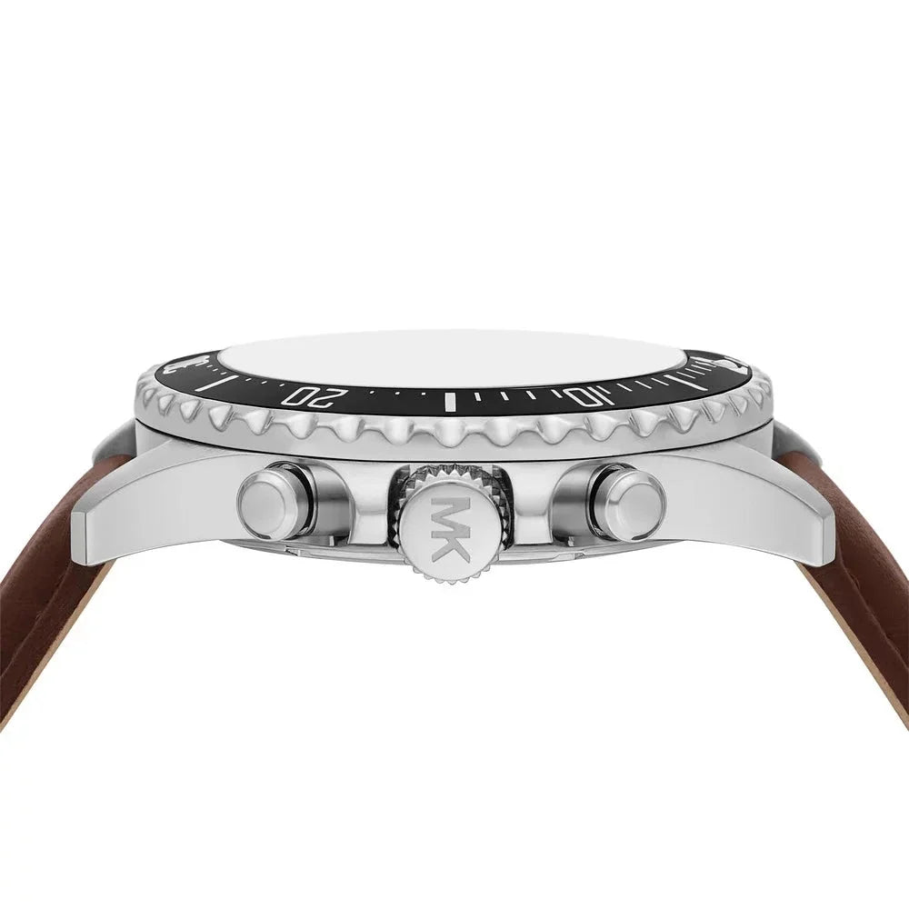  Shop Authentic Michael Kors Everest Chronograph Black Dial Brown Leather Strap Watch For Men - MK9054 - Luxxuri