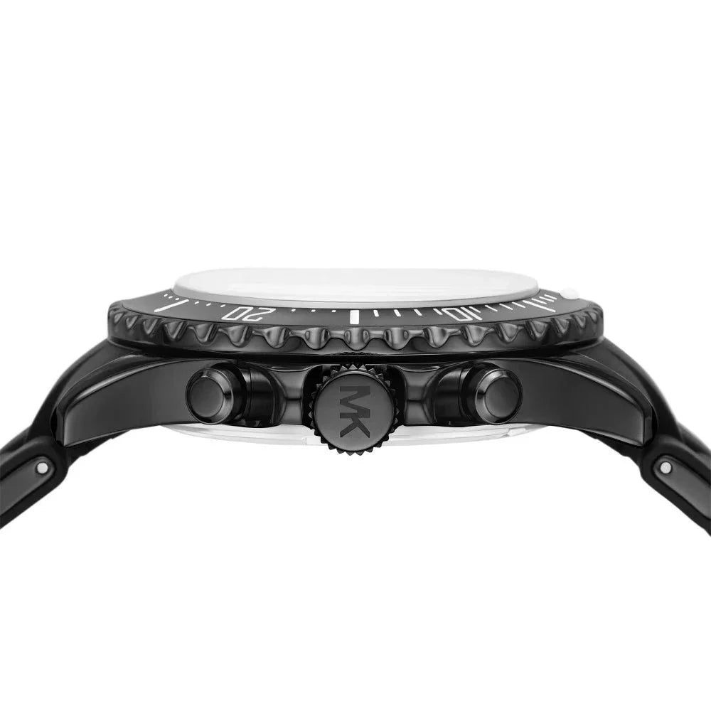  Shop Authentic Michael Kors Everest Chronograph Black Dial Black Silicone Strap Watch For Men - MK8980 - Luxxuri