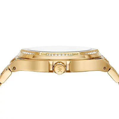 Shop Authentic Michael Kors Lennox Three Hand Crystals Gold Dial Two Tone Steel Strap Watch For Women - MK7284 - Luxxuri