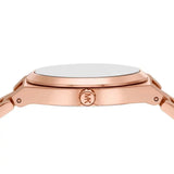  Shop Authentic Michael Kors Lennox Three Hand Black Dial Rose Gold Steel Strap Watch For Women - MK7392 - Luxxuri