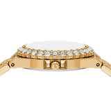  Shop Authentic Michael Kors Lennox Three Hand Black Dial Gold Steel Strap Watch For Women - MK7394 - Luxxuri