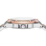  Shop Authentic Michael Kors Lennox Three Hand Quartz Silver Dial Two Tone Steel Strap Watch For Women - MK6989 - Luxxuri