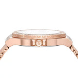  Shop Authentic Michael Kors Lennox Three Hand Rose Gold Dial Rose Gold Mesh Strap Watch For Women - MK7336 - Luxxuri