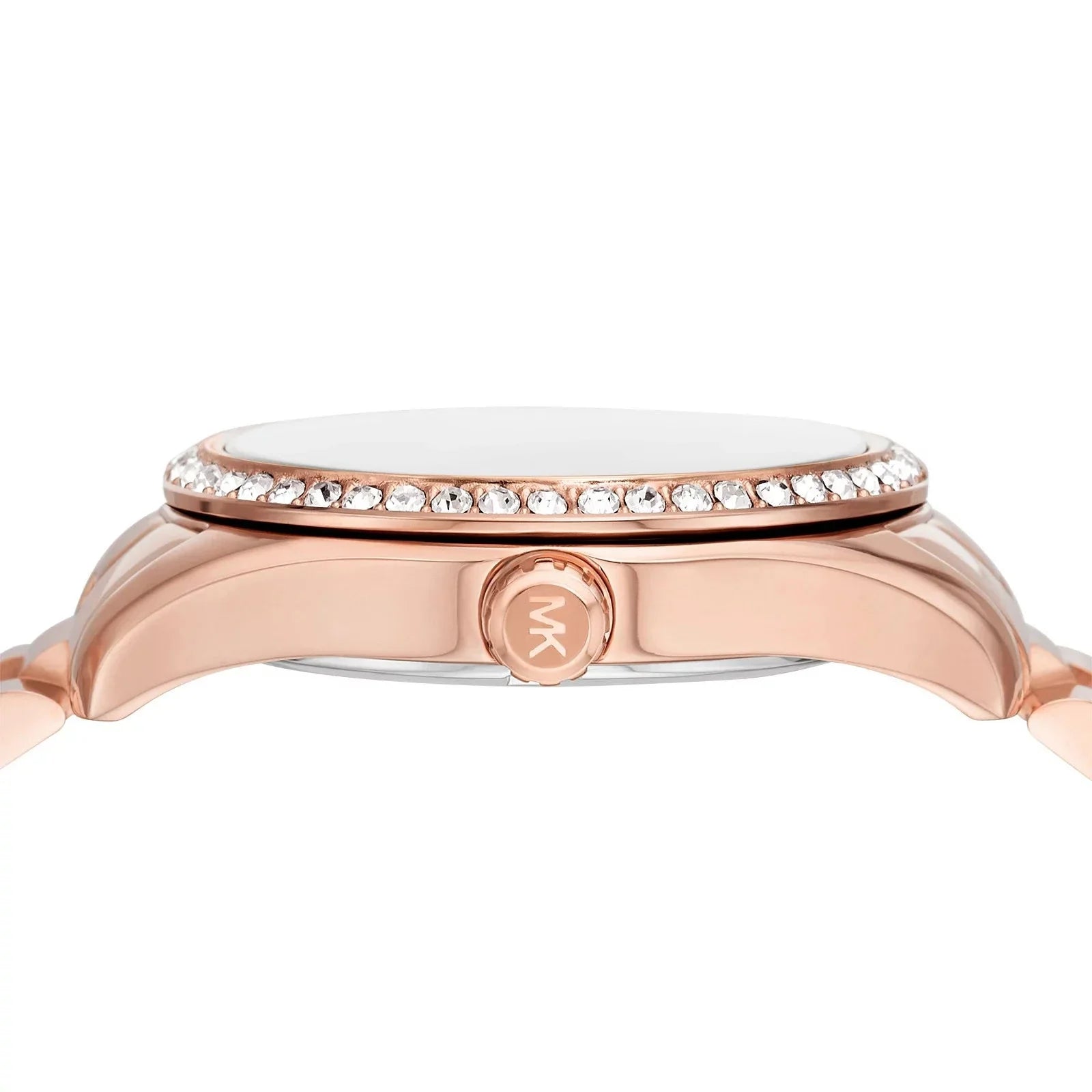  Shop Authentic Michael Kors Lexington Three Hand Mother of Pearl Pink Dial Rose Gold Steel Strap Watch For Women - MK7444 - Luxxuri