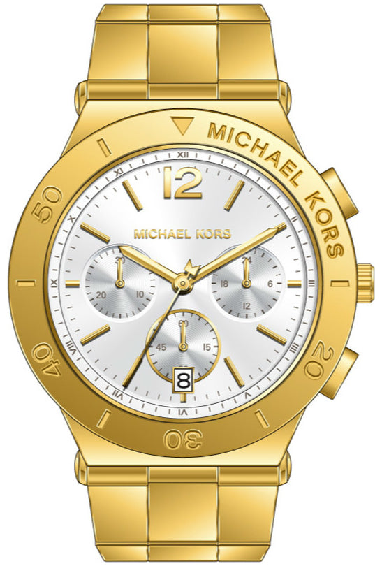  Shop Authentic Michael Kors Wyatt Chronograph White Dial Gold Steel Strap Watch For Women - MK5933 - Luxxuri