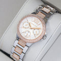  Shop Authentic Michael Kors Camille Multifunction White Dial Two Tone Steel Strap Watch For Women - MK6846 - Luxxuri