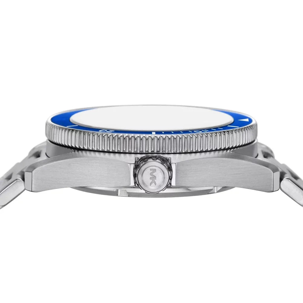  Shop Authentic Michael Kors Maritime Three-Hand Blue Dial Silver Steel Strap Watch for Men - MK9160 - Luxxuri