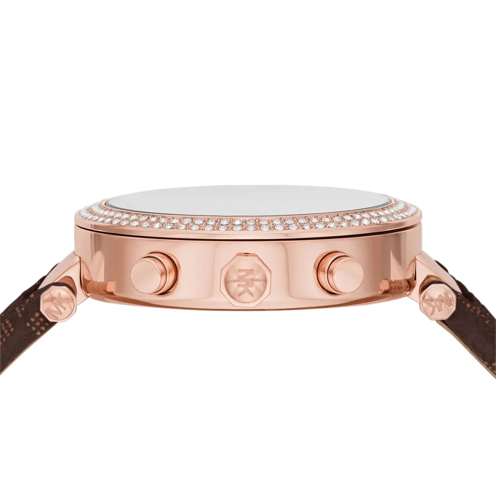  Shop Authentic Michael Kors Parker Chronograph White Dial Brown Leather Strap Watch For Women - MK6917 - Luxxuri