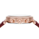  Shop Authentic Michael Kors Parker Chronograph Red Dial Red Leather Strap Watch For Women - MK6986 - Luxxuri