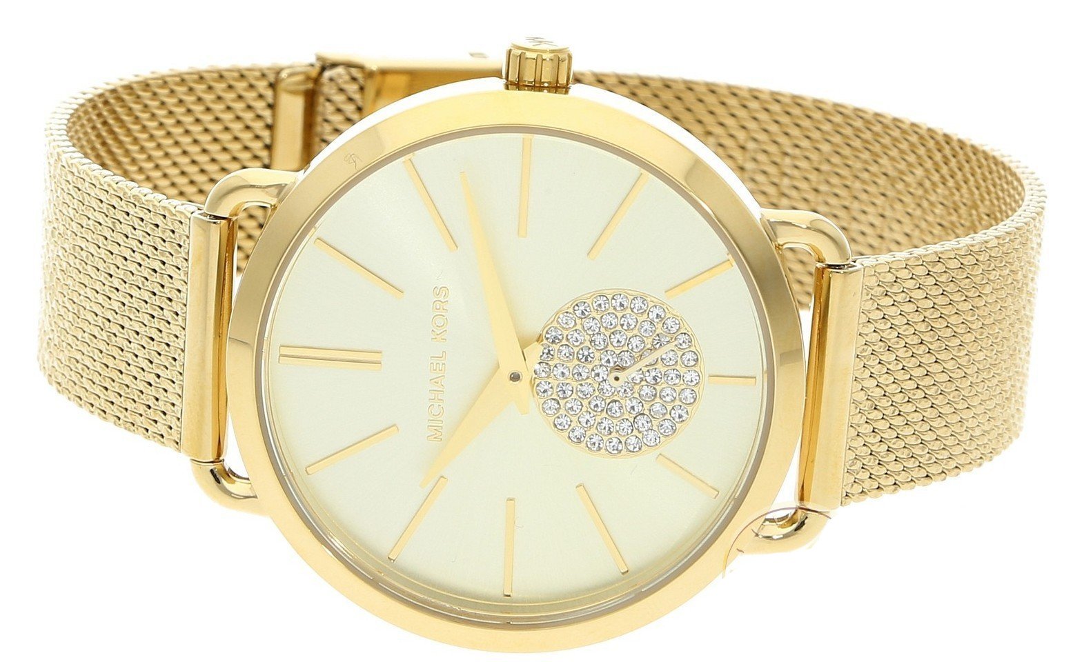  Shop Authentic Michael Kors Portia Gold Dial Gold Mesh Bracelet Watch for Women - MK3844 - Luxxuri