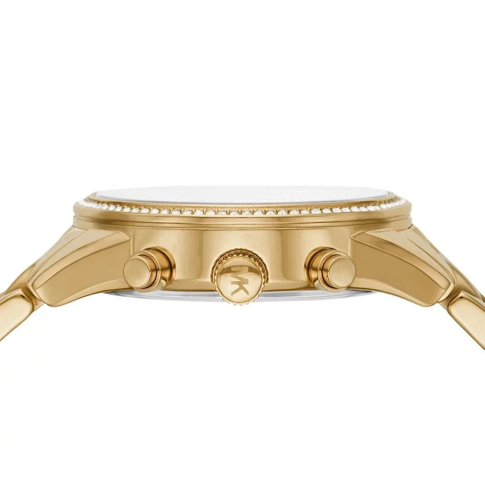  Shop Authentic Michael Kors Ritz Chronograph Gold Dial Gold Steel Strap Watch For Women - MK7310 - Luxxuri