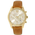  Shop Authentic Michael Kors Lexington Chronograph Gold Dial Brown Leather Strap Watch For Men - MK8447 - Luxxuri