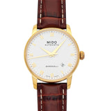  Shop Authentic Mido Baroncelli III Automatic White Dial Brown Leather Strap Watch For Women - M7600.3.26.8 - Luxxuri