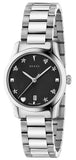  Shop Authentic Gucci G Timeless Black Dial Silver Steel Strap Watch For Women - YA126573A - Luxxuri