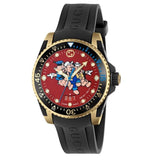 Shop Authentic Gucci Dive Quartz Red Dial Black Rubber Strap Watch For Men - YA136325 - Luxxuri