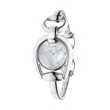  Shop Authentic Gucci Horsebit Collection Diamonds Mother of Pearl Dial Silver Steel Strap Watch For Women - YA139506 - Luxxuri