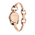  Shop Authentic Gucci Horsebit Collection Diamonds Mother of Pearl Dial Rose Gold Steel Strap Watch For Women - YA139508 - Luxxuri