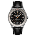  Shop Authentic Breitling Navitimer 1 Automatic 41mm Black Dial Black Leather Strap Mens Watch - A17326211B1P2 - Luxxuri