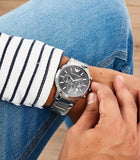  Shop Authentic Emporio Armani Mario Chronograph Black Dial Silver Steel Strap Watch For Men - AR11241 - Luxxuri