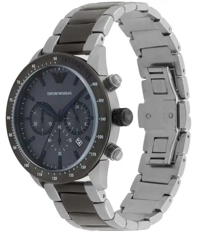  Shop Authentic Emporio Armani Chronograph Grey Dial Two Tone Steel Strap Watch For Men - AR11391 - Luxxuri