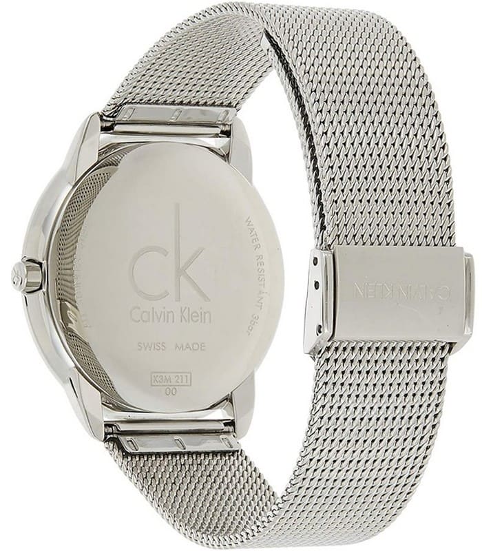  Shop Authentic Calvin Klein Minimal Grey Dial Silver Mesh Bracelet Watch for Men - K3M211Y3 - Luxxuri