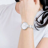  Shop Authentic Calvin Klein Wavy Silver Dial Silver Steel Strap Watch for Women - K9U23146 - Luxxuri