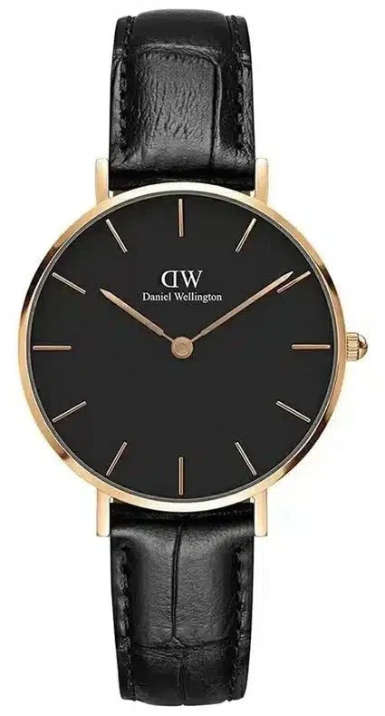  Shop Authentic Daniel Wellington Classic Petite Reading Black Dial Black Leather Strap Watch For Women - DW00100167 - Luxxuri