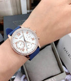  Shop Authentic Guess Solstice Diamonds Silver Dial Blue Rubber Strap Watch for Women - GW0113L3 - Luxxuri