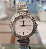 Shop Authentic Guess Quartz Silver Dial Silver Mesh Bracelet Watch For Women - W1152L1 - Luxxuri