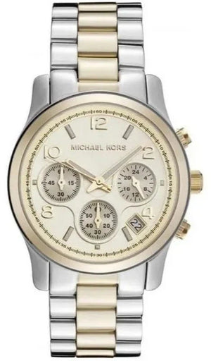  Shop Authentic Michael Kors Runway Gold Dial Two Tone Steel Strap Watch for Women - MK5137 - Luxxuri