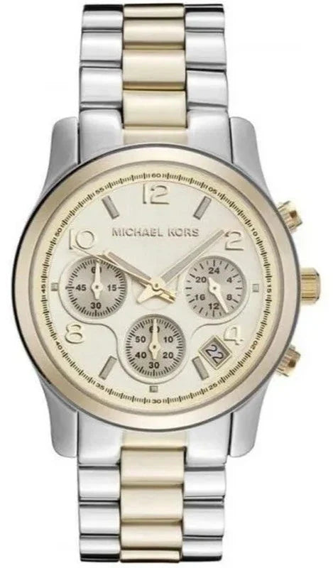  Shop Authentic Michael Kors Runway Gold Dial Two Tone Steel Strap Watch for Women - MK5137 - Luxxuri