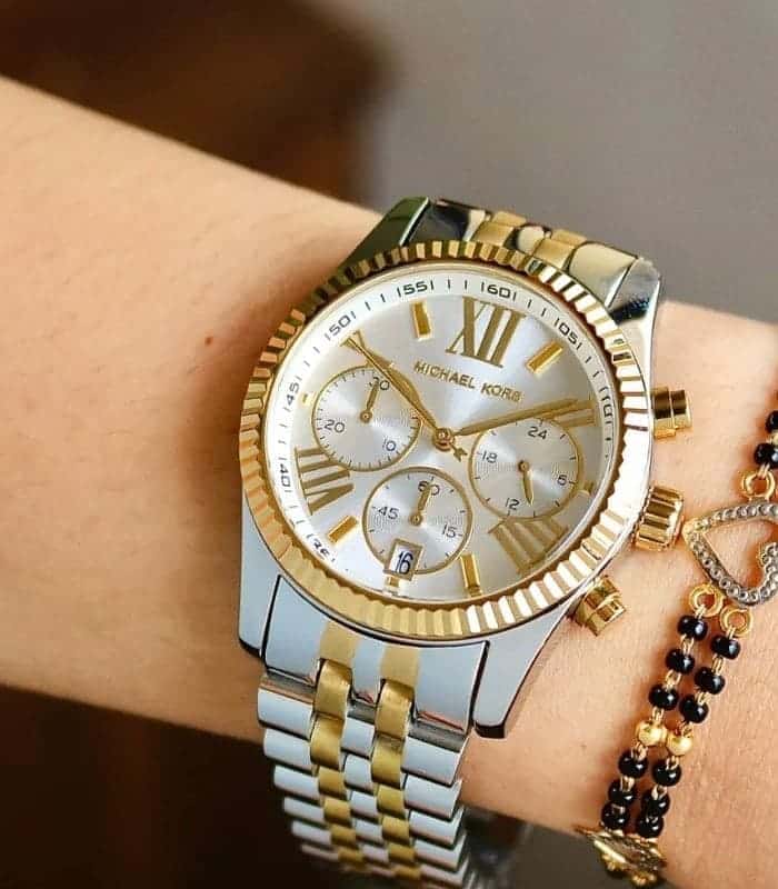  Shop Authentic Michael Kors Lexington Silver Dial Two Tone Steel Strap Watch for Women - MK5955 - Luxxuri