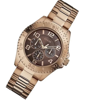  Shop Authentic Guess BFF Multifunction Brown Dial Rose Gold Steel Strap Watch for Women - W0231L8 - Luxxuri