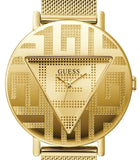  Shop Authentic Guess Iconic Quartz Gold Dial Gold Mesh Bracelet Watch For Women - GW0527L2 - Luxxuri