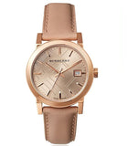  Shop Authentic Burberry The City Beige Dial Brown Leather Strap Watch for Women - BU9014 - Luxxuri