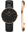  Shop Authentic Daniel Wellington Classic Reading Black Dial Black Leather Strap Watch For Men - DW00100129 - Luxxuri