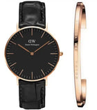  Shop Authentic Daniel Wellington Classic Reading Black Dial Black Leather Strap Watch For Men - DW00100129 - Luxxuri