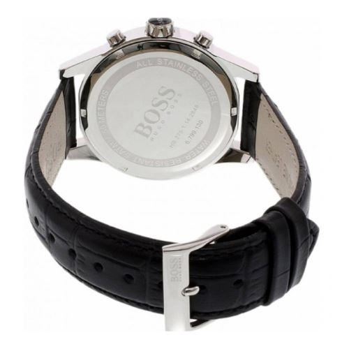  Shop Authentic Hugo Boss Jet Black Dial Black Leather Strap Watch for Men - 1513279 - Luxxuri