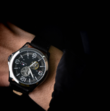  Shop Authentic Tommy Hilfiger Bruce Analog Black Dial Black Leather Strap Watch for Men - 1791279 - Luxxuri
