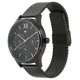  Shop Authentic Tommy Hilfiger Damon Quartz Black Dial Black Mesh Bracelet Watch for Men - 1791420 - Luxxuri