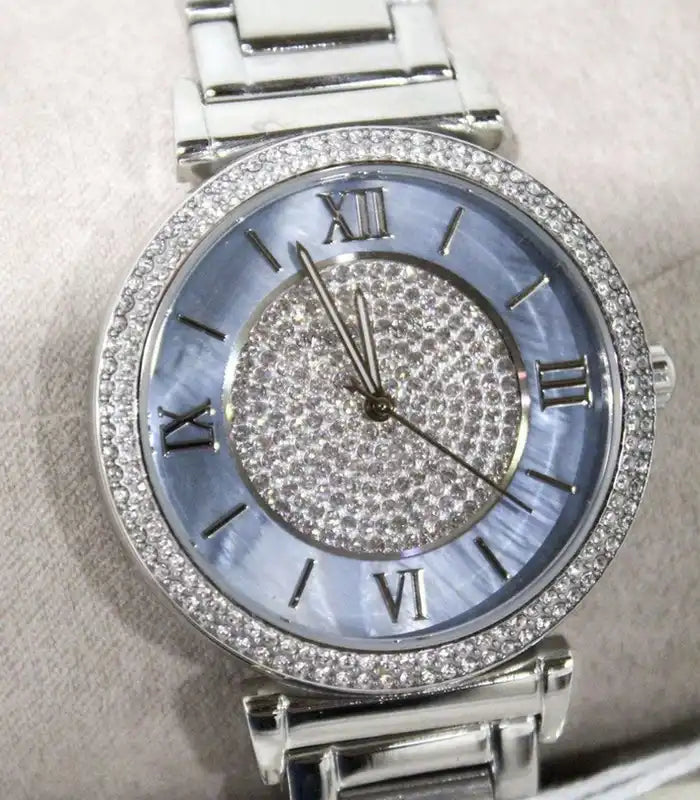 Shop Authentic Michael Kors Caitlin Crystal Dial Silver Steel Strap Watch for Women - MK3331 - Luxxuri