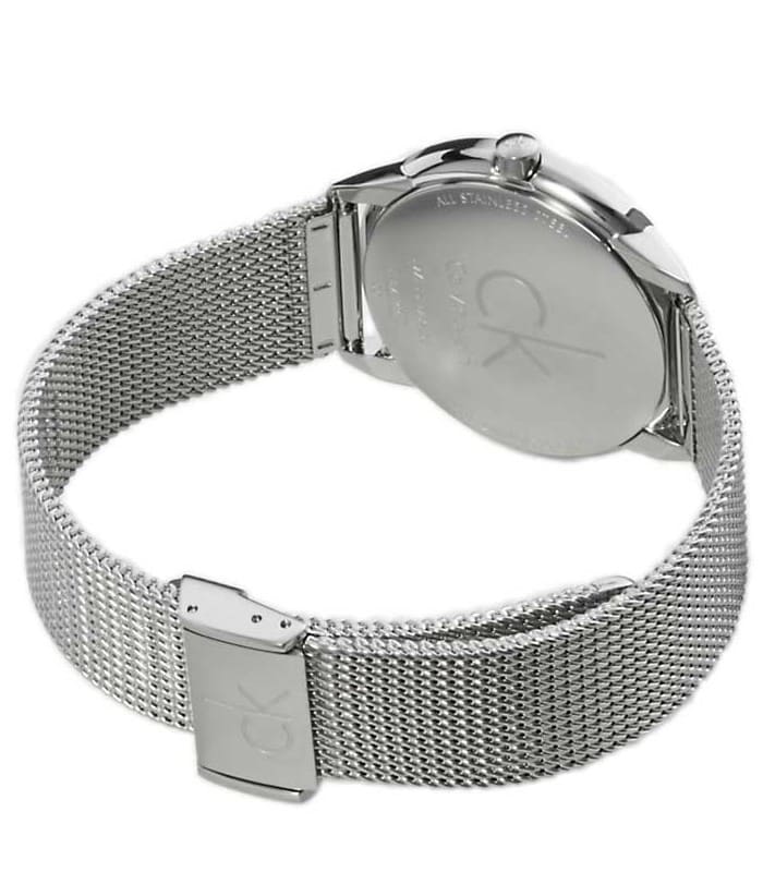  Shop Authentic Calvin Klein Minimal White Dial Silver Mesh Bracelet Watch for Women - K3M2212Y - Luxxuri